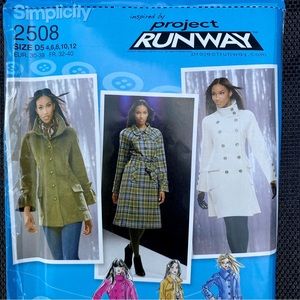 Simplicity Jackets 2508 PROJECT RUNWAY NEVER USED sewing pattern 2009 copyright